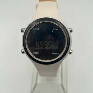 Ladies Digital Watch Pink Silicon Band, Working New Battery